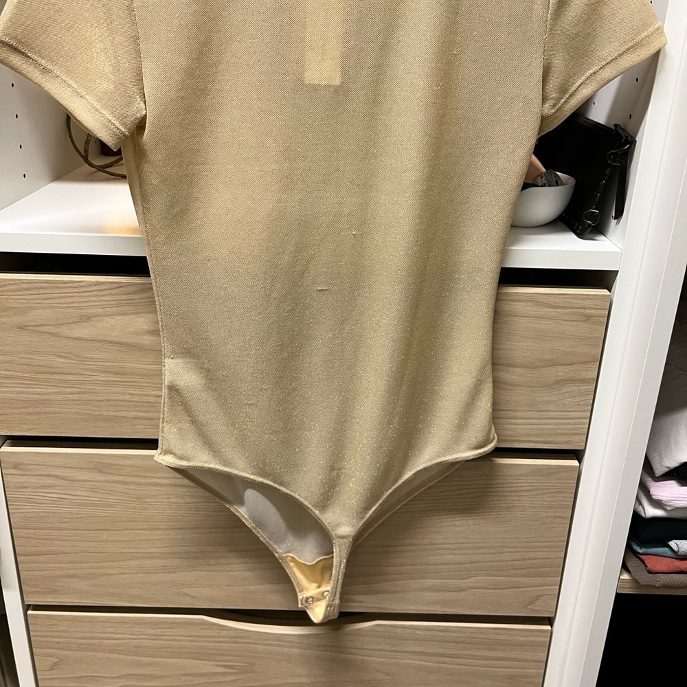 Anthropologie Second Skin gold mesh bodysuit - Picture 6 of 8